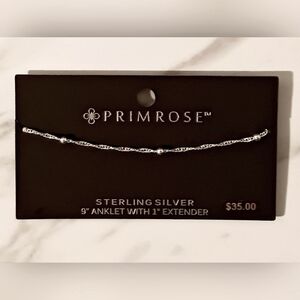 NWT PRIMROSE STERLING SILVER ANKLET 🩶